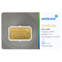 Achetez un lingot d’or certifié de 10 grammes au Comptoir de l’Or