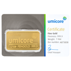 Achetez un lingot d’or certifié de 31,1 grammes au Comptoir de l’Or