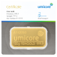 Lingot d'or Umicore certifié de 100 gramme