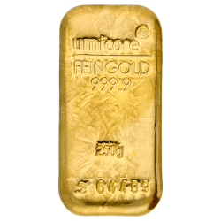 Lingot d’or Umicore certifié de 250 gramme