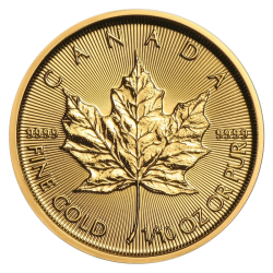 Achetez la Maple Leaf en or 1/10 OZ au Comptoir de l’Or
