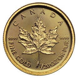 Achetez la Maple Leaf en or 1/20 OZ au Comptoir de l’Or