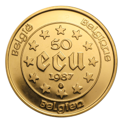 Achetez la pièce en or de 50 ECU Belgique au Comptoir de l’Or