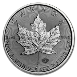 Achetez la Maple Leaf en platine 1 oz au Comptoir de l’Or