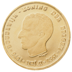 Achetez la Médaille d'or commémorative des 25 ans du Roi Baudouin