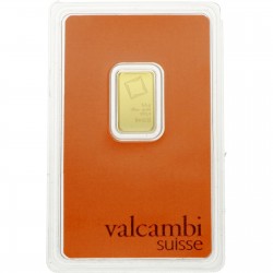 Lingot d'or Valcambi certifié de 2,5 gramme