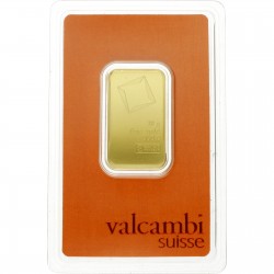 Lingot d'or Valcambi certifié de 20 gramme