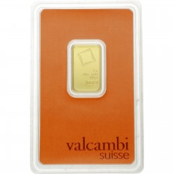 Lingot d'or Valcambi certifié de 5 gramme