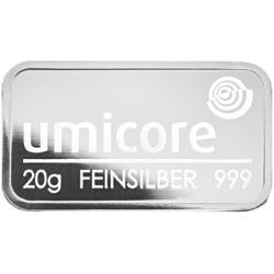 Lingot Umicore 20 gr argent