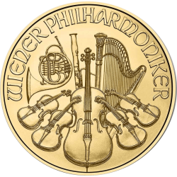 Achetez la Philharmonique en or 1/10 OZ 2025 au Comptoir de l’Or