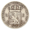 ½ gulden Willem III Nederland 1857-1868