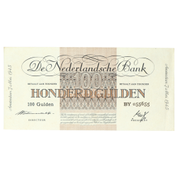 100 gulden 1945 Geldzuivering