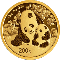 Panda en or 15gr 2024