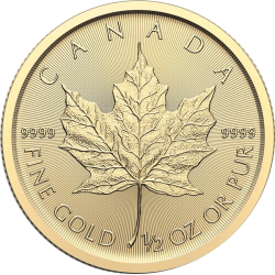 Achetez la Maple Leaf en or 1/2 OZ 2025 au Comptoir de l’Or