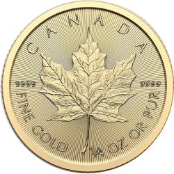 Achetez la Maple Leaf en or 1/4 OZ au Comptoir de l’Or