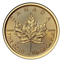 Achetez la Maple Leaf en or 1/10 OZ au Comptoir de l’Or