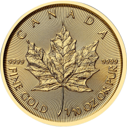 Achetez la Maple Leaf en or 1/10 OZ au Comptoir de l’Or