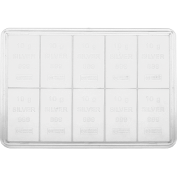 Acheter un lingot d'argent de 10 x 10 grammes au Comptoir de l’Or